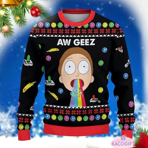 rick and morty christmas ugly sweater 2