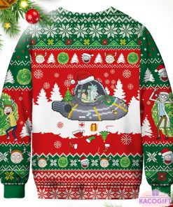 rick and morty ufo christmas ugly sweater 1