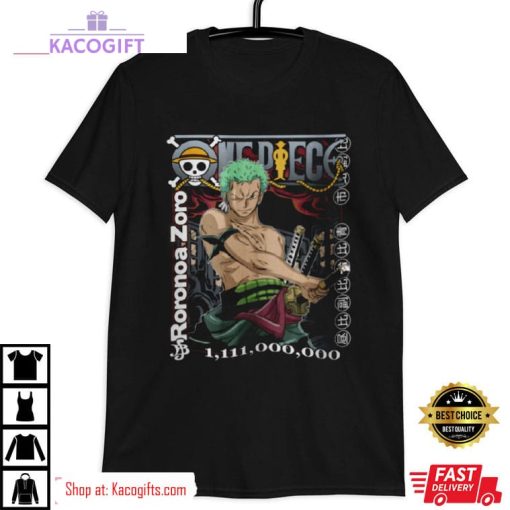 roronoa zoro bounty unisex shirt 3 onwisu