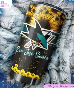 san jose sharks nhl tumbler beautiful sunflower design tumbler 1 ofyb7q