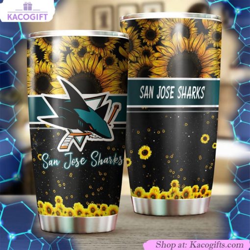 san jose sharks nhl tumbler beautiful sunflower design tumbler 2 w2fiyw