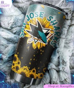 san jose sharks nhl tumbler sunflower design tumbler 2 m2lvhe