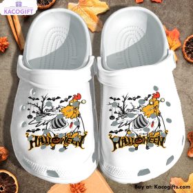 scary chicken in halloween night 3d printed crocs shoes 1