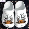 scary pumpkin bat halloween 3d printed crocs shoes 1