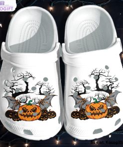 scary pumpkin bat halloween 3d printed crocs shoes 1