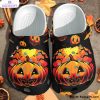 scary pumpkin dark night 3d printed crocs shoes 1
