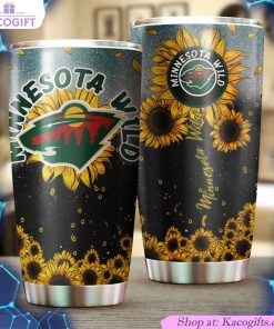 show your love for minnesota wild with this beautiful sunflower tumbler 1 sisnlz