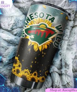 show your love for minnesota wild with this beautiful sunflower tumbler 2 vkzcru