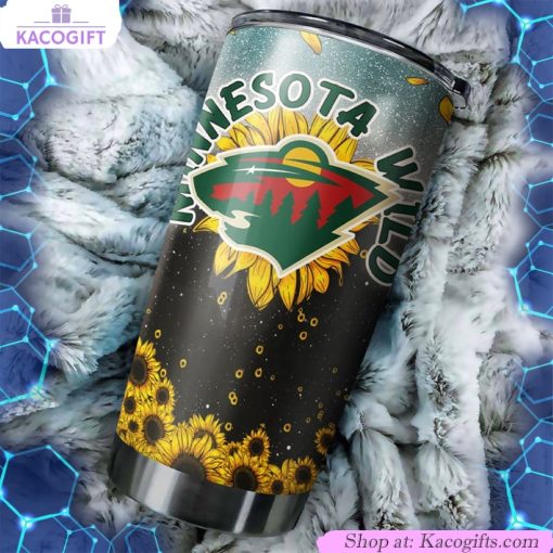 show your love for minnesota wild with this beautiful sunflower tumbler 2 vkzcru