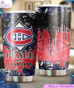 show your love for montreal canadians with this peace love nhl tumbler 2 flolhl