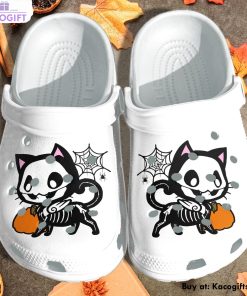 skeleton cat cartoon 3d printed crocs shoes 1