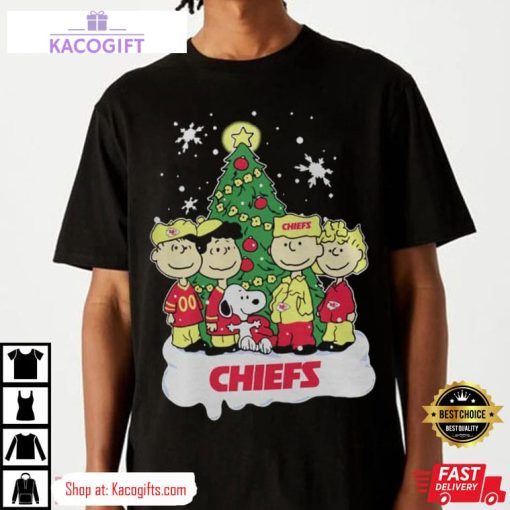 snoopy the peanuts kansas city chiefs christmas unisex shirt 1 xmmhnx