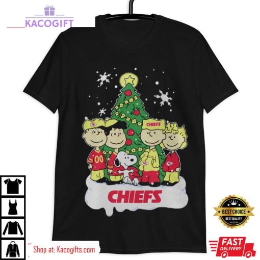 snoopy the peanuts kansas city chiefs christmas unisex shirt 3 a70sja