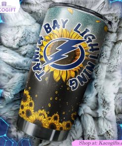 tampa bay lightning nhl tumbler with sunflower design perfect for sports enthusiasts 2 xpvxlz