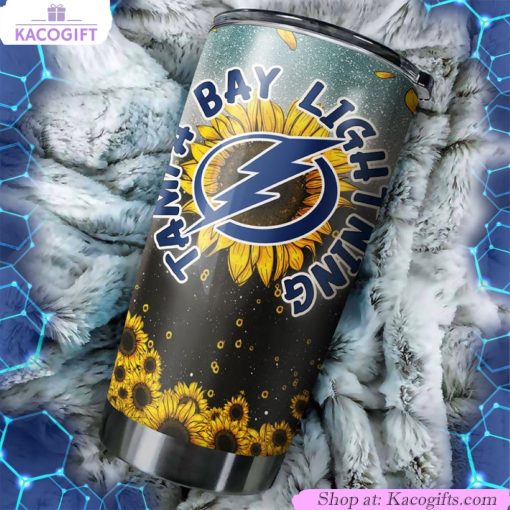 tampa bay lightning nhl tumbler with sunflower design perfect for sports enthusiasts 2 xpvxlz