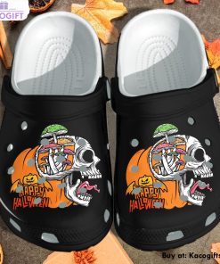tattoo skull pumpkin weed 3d printed crocs shoes 1