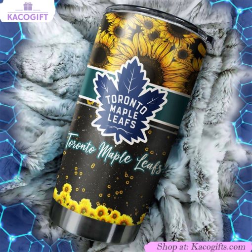 toronto maple leafs nhl tumbler beautiful sunflower design tumbler 1 kdfypc