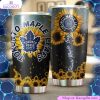 toronto maple leafs nhl tumbler with sunflower design 1 otsptu