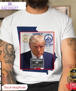 trump mugshot fulton county ga georgia sheriff unisex shirt 2 qued87