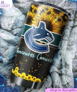 vancouver canucks nhl tumbler beautiful sunflower design 1 rvojk8