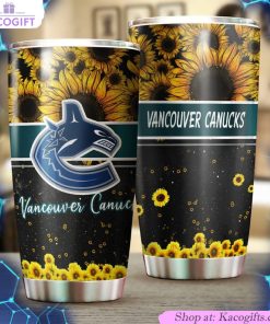 vancouver canucks nhl tumbler beautiful sunflower design 2 ocmeox