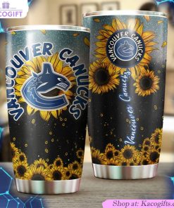 vancouver canucks nhl tumbler sunflower design tumbler 1 g8eyxq