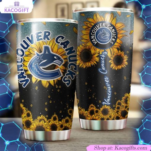 vancouver canucks nhl tumbler sunflower design tumbler 1 g8eyxq