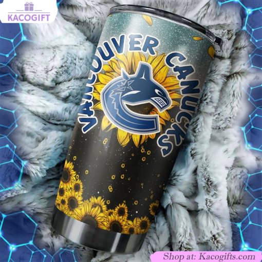 vancouver canucks nhl tumbler sunflower design tumbler 2 ubgxnf