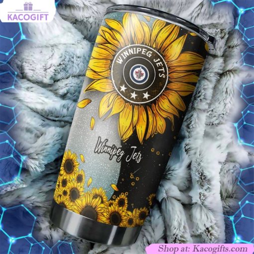 winnipeg jets nhl tumbler sunflower sunshine tumbler with inspirational quote g fanatics 1 dloll8