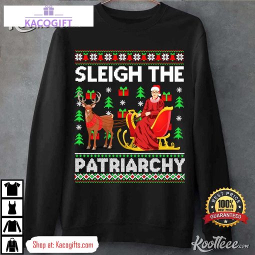 xmas feminist ruth bader sleigh the patriarchy unisex shirt 2 xclhi1