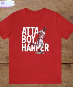 atta boy bryce harper red october shirt philadelphia the fightins short sleeve crewneck 2