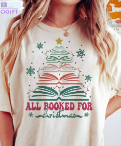 christmas book tree shirt book lovers sweater unisex hoodie 1