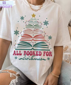 christmas book tree shirt book lovers sweater unisex hoodie 3