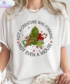 cute jaq and gus christmas lights shirt not a creature was stirring unisex shirt 2