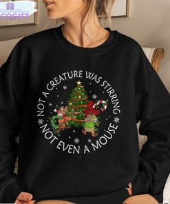 cute jaq and gus christmas lights shirt not a creature was stirring unisex shirt 3