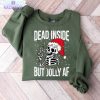 dead inside but jolly af shirt cute christmas short sleeve tee tops 1