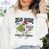 dead inside but jolly af shirt skeleton funny christmas short sleeve tee tops 1