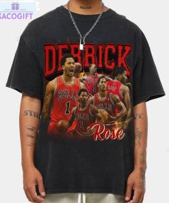 derrick rose shirt american basketball tee tops unisex t shirt 1