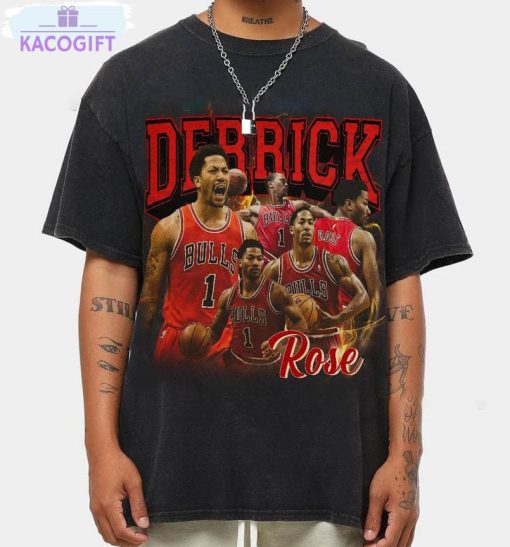 derrick rose shirt american basketball tee tops unisex t shirt 1