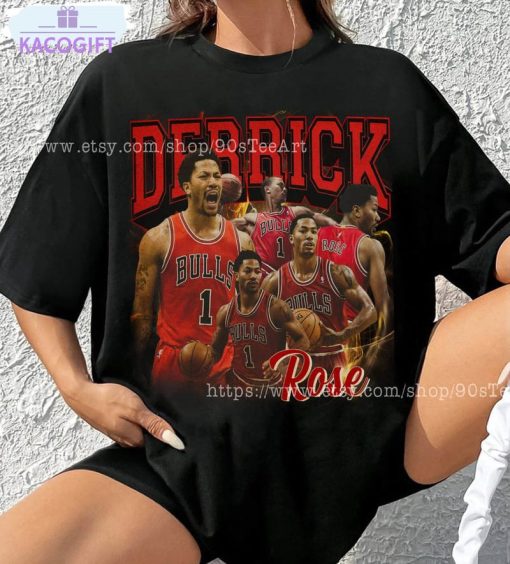 derrick rose shirt american basketball tee tops unisex t shirt 2