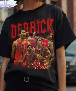 derrick rose shirt american basketball tee tops unisex t shirt 3