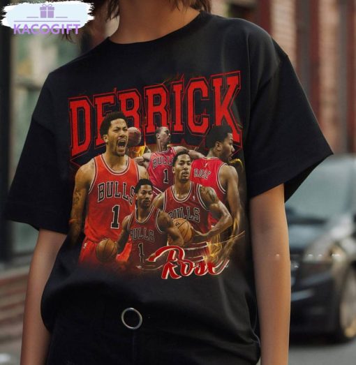 derrick rose shirt american basketball tee tops unisex t shirt 3