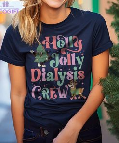 dialysis nurse christmas shirt jolly dialysis crew holiday long sleeve unisex t shirt 2