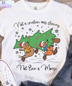 disney cinderella princess jaq and gus shirt not a creature was stirring crewneck unisex hoodie 2