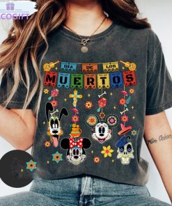 disney mickey minnie skull sugar mask shirt disney dia de los muertos unisex shirt 1