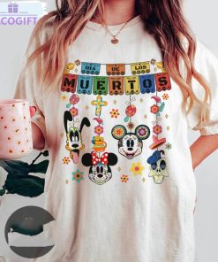 disney mickey minnie skull sugar mask shirt disney dia de los muertos unisex shirt 2