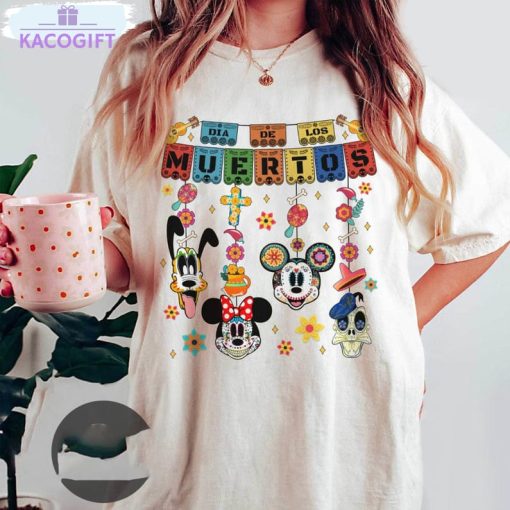 disney mickey minnie skull sugar mask shirt disney dia de los muertos unisex shirt 2