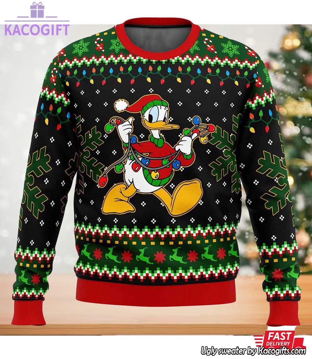 Donald Duck Ugly Christmas Sweater Light-Up