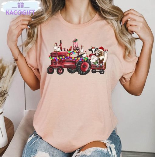 farm animals christmas shirt farm animals truck tee tops unisex hoodie 3