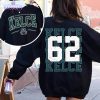 jason kelce 62 football shirt american football short sleeve crewneck 1